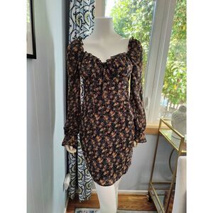 Nasty Gal Floral Print Lined Dress